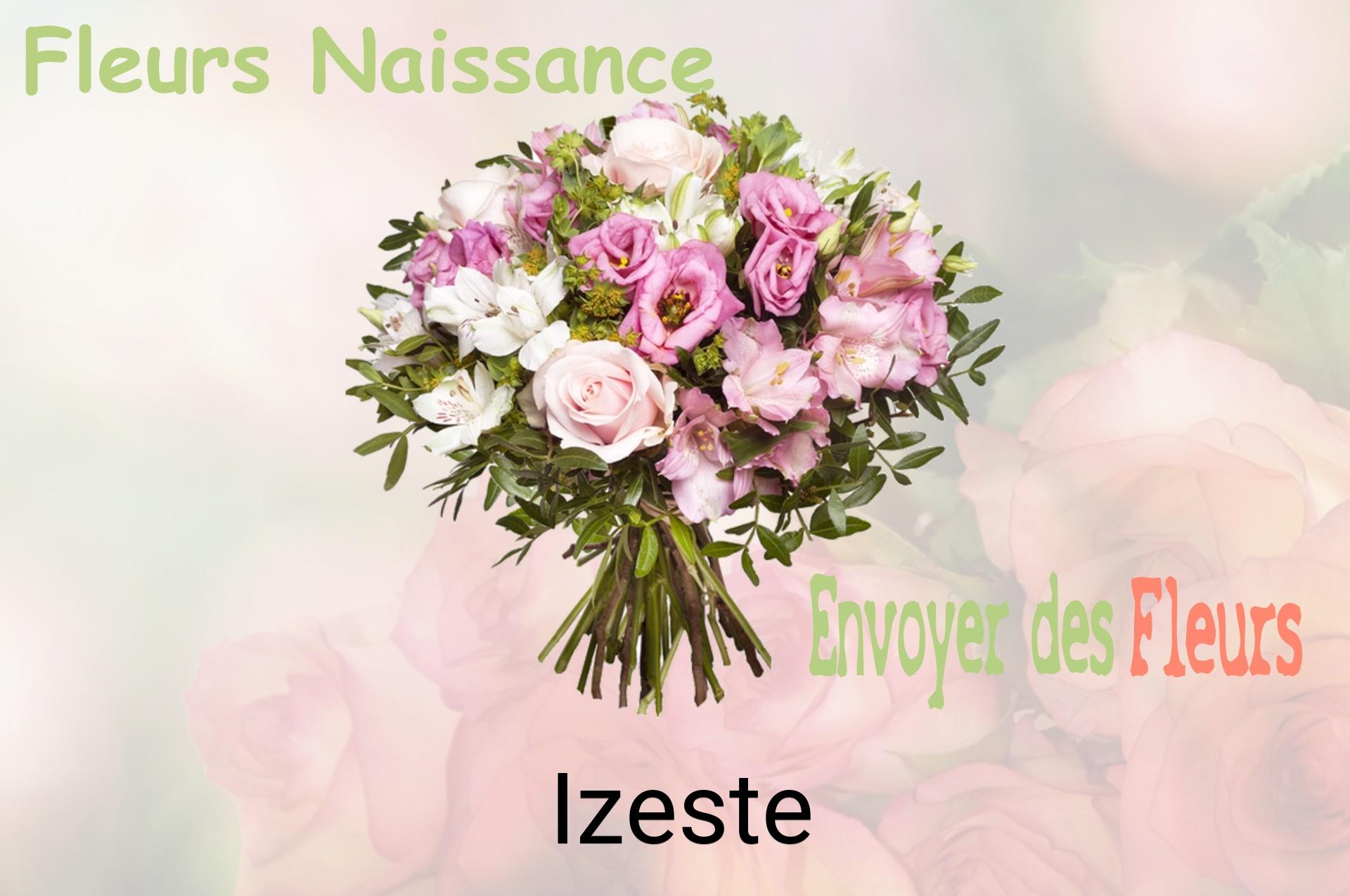 Bouquet de fleurs de naissance livré à Izeste