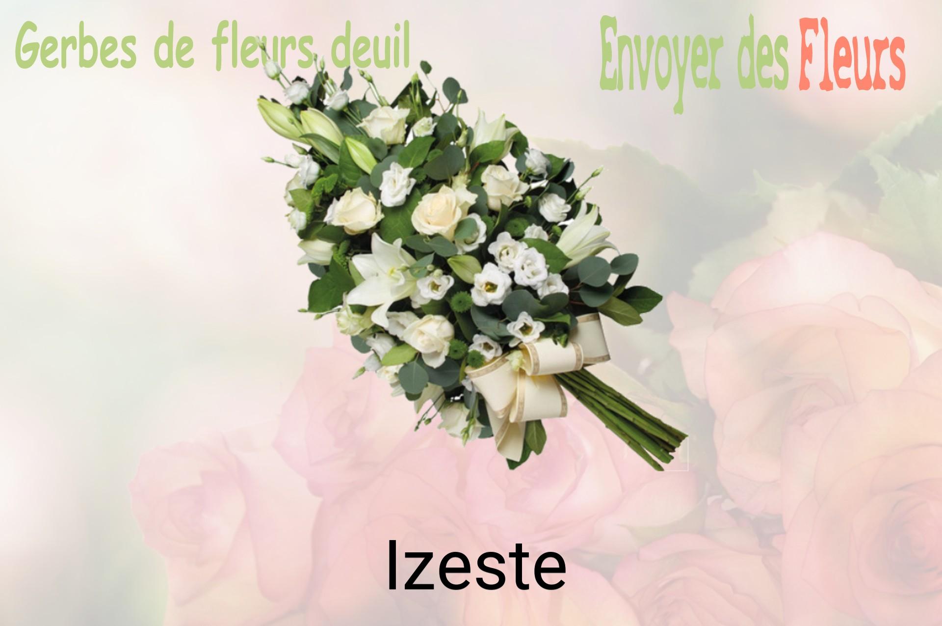 Gerbe de fleurs de deuil livrée à Izeste